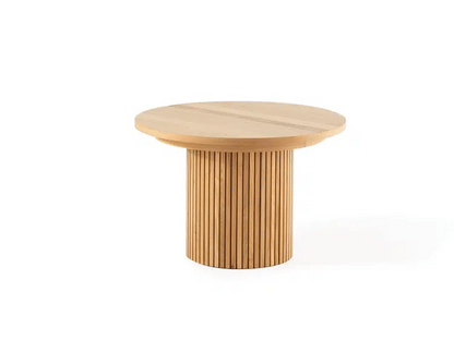 Furneezy Round Extendable Dining Table Set In Solid Oak wood