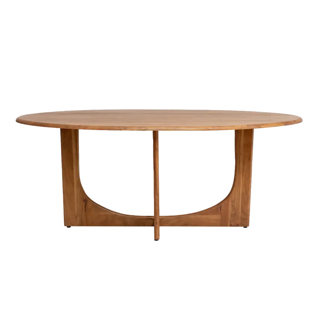 Modern Acacia Wood Dining Table Six Seater#6