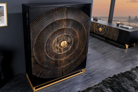 Modern Art Deco Bar Cabinet