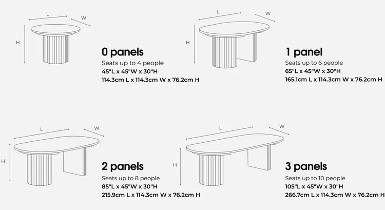 Furneezy Round Extendable Dining Table Set In Solid Oak wood