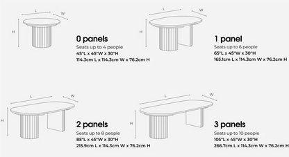 Furneezy Round Extendable Dining Table Set In Solid Oak wood
