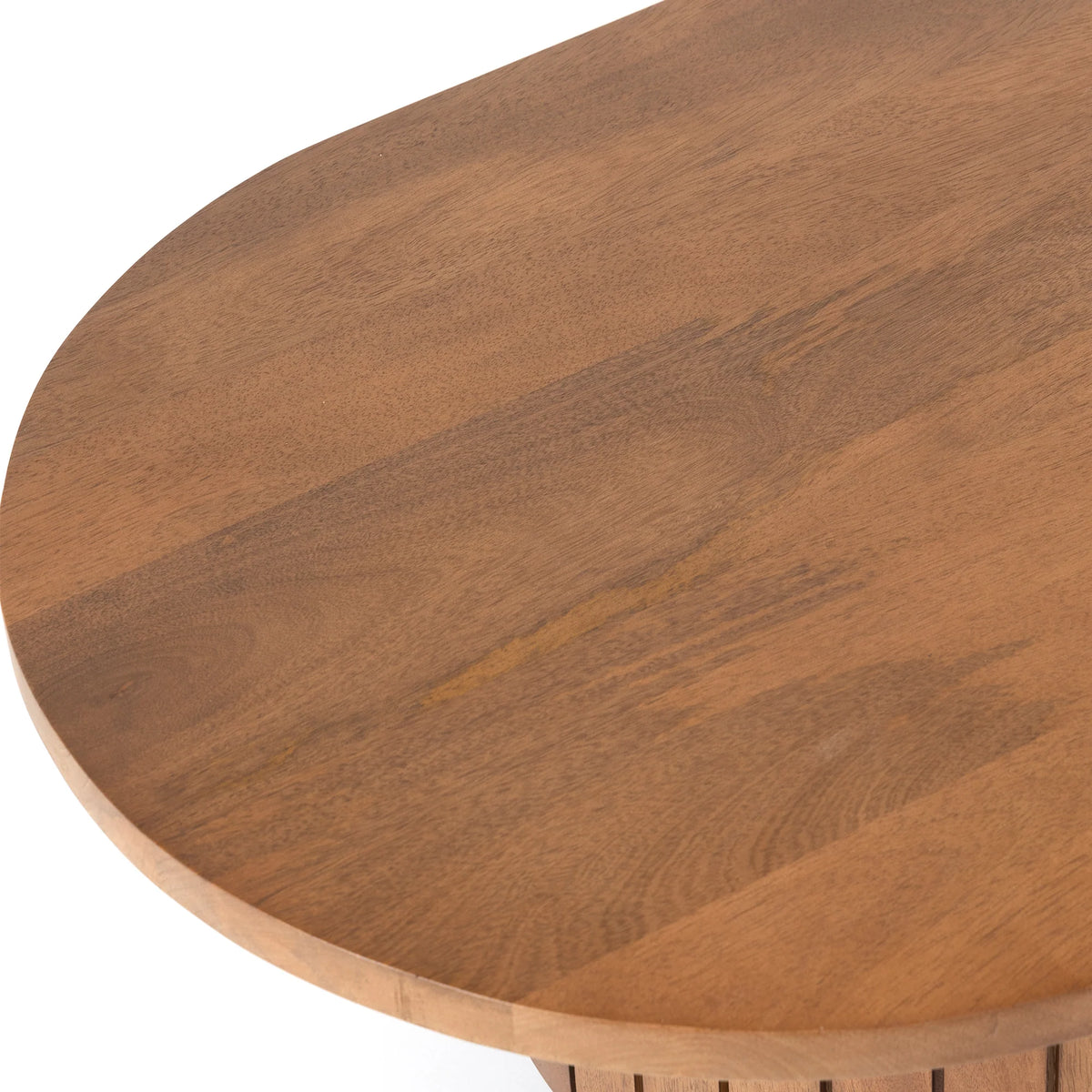 Furneezy Piano Mango Wood Oval Coffee Table - Natural