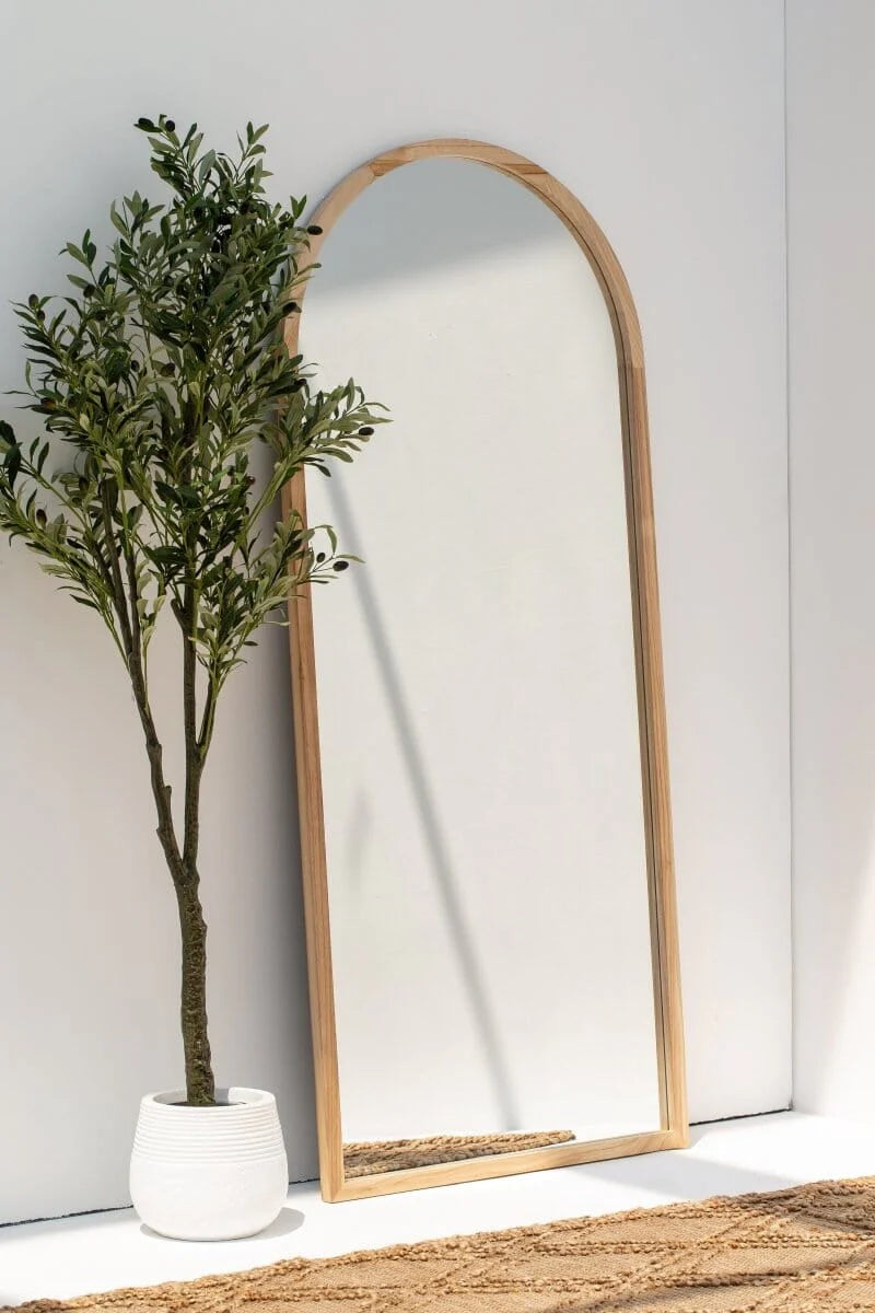 Eleanor Light Wood Arch Mirror